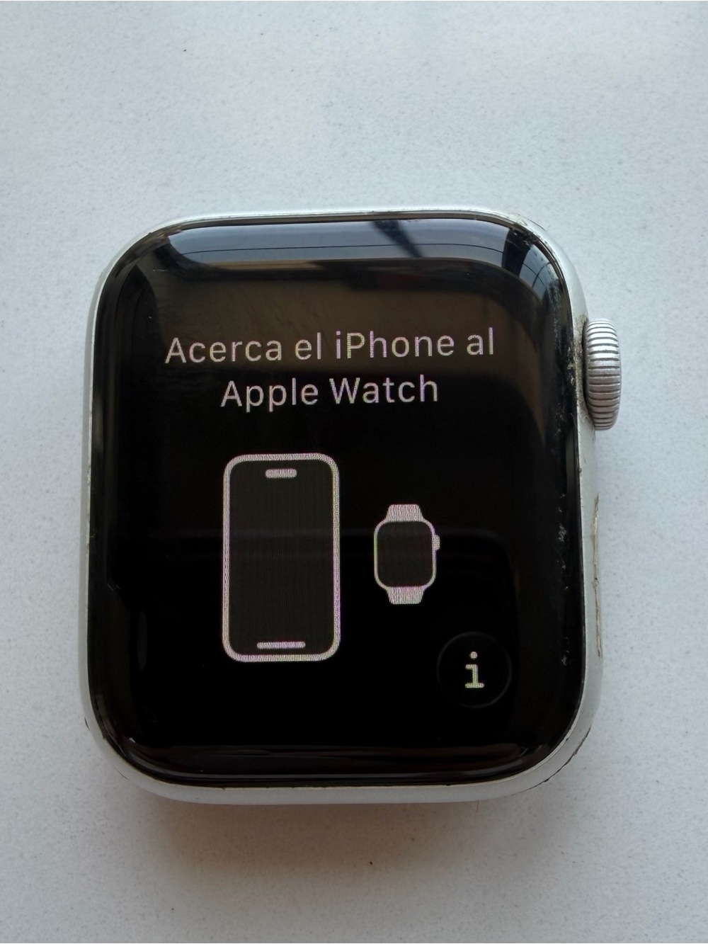 Apple Watch Silver Case with Black Display